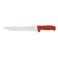 Μαχαίρι Χασάπι με Δόντια 36cm, Σειρά Ergonomic, Κόκκινο. VALGOBBIA Ιταλίας FRS36 /RE