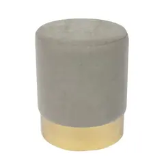 Z.E7030,4 SOL σκαμπώ βοηθητικό Χρυσό /Ύφασμα Γκρι Velure D.37 H.44cm