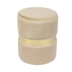 Z.E 7037,2 TOMMY σκαμπώ βοηθητικό Χρυσό /Ύφασμα Μπεζ Velure D.35 H.43cm