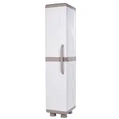 IRIDA Πλαστική Ντουλάπα ΜΠΕΖ- ΛΕΥΚΟ Χρώμα. Ελληνικής Κατασκευής. ΙΡΙΔΑ 36x44x179h