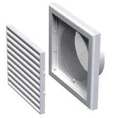 Καπάκι εξαερισμού πλαστικό με σήτα Λευκό VENTS Β154 x D100 x L15 x L1 45 x H110mm  (τιμή για 5 τεμάχια) 590907.0022