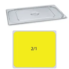 Καπάκι δοχείου γαστρονομίας ανοξείδωτο 18/10, GN2/1 (65x53cm). KAPP 21530