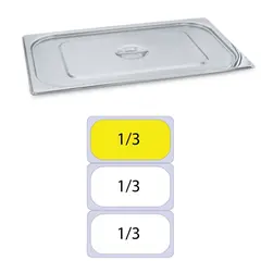 Καπάκι δοχείου γαστρονομίας ανοξείδωτο 18/10, GN1/3 (32.5x17.6).  KAPP 13176