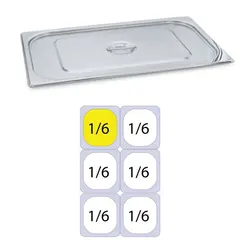 Καπάκι δοχείου γαστρονομίας ανοξείδωτο 18/10, GN1/6 (17.6x16.2cm). KAPP 16162