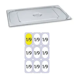 Καπάκι δοχείου γαστρονομίας ανοξείδωτο 18/10, GN1/9 (17.6x10.8cm). KAPP 19108