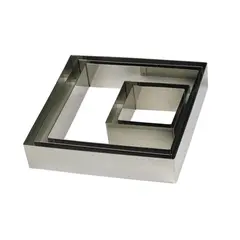 Τσέρκι τετράγωνο INOX 18/c(0.5mm) 14x14x5cm. 6503