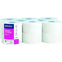 Ρολό Υγείας Επαγγελματικό (Συσκ 12 ρολών) για χρήση σε συσκευές, 450 gr, Centerpull. ENDLESS 205