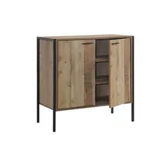 Z.E8440,W PALLET-W Ντουλ-Παπουτσοθήκη με 2 πόρτες Antique Oak 80x40x80cm