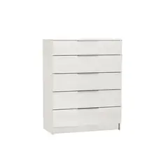 Z.E758,3 DRAWER συρταριέρα 5-συρτάρια Άσπρη 80x40x102cm
