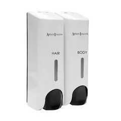 Πλαστικός Διπλός διανεμητής Κρεμοσάπουνου, 350ml, 13x7,5x21,5cm Artisti Italiani AI-ZDP-A350