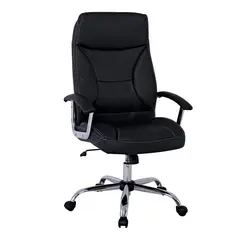 Z.EO299,1 BF5700 Πολυθρόνα Διευθυντή Pu Μαύρο /Χρώμιο 64x72x112 /121cm