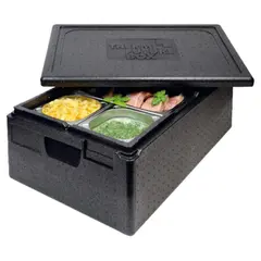 Ισοθερμικό κιβώτιο EPP, για GN1/1, 60x40x28cm, 39LT, μαύρο, THERMOBOX TB/10043