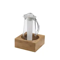 Σετ Βάση Ψυχόμενη Bamboo με Καράφα, 20x20x8cm, Leone S1000