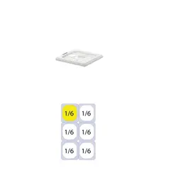 Καπάκι PP για Δοχεία Τροφίμων, GN1/6 (162 x 176mm) PP-GN1/6-LID