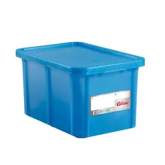 Δοχείο αποθήκευσης HACCP 55Lt (60x40x33cm), με καπάκι, -40/+90°C, μπλε, Gilac G119910