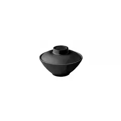 Μπωλ Μελαμίνης, με καπάκι, σειρά Asia, φ14.2x6cm, 375ml, μαύρο, Stylepoint MST-BL6408