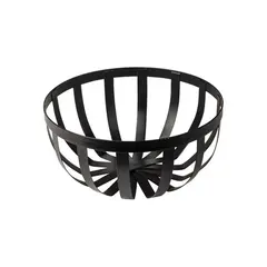 Φρουτιέρα, μεταλλική, μαύρη, στρογγυλή φ25.2xΥ12cm NPB-01158890
