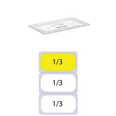 Καπάκι PC για Λεκάνες GN Inox, GN1/3 (176 x 325mm) SSPC-GN1/3-LID