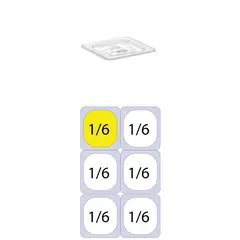 Καπάκι PC για Λεκάνες GN Inox, GN1/6 (162 x 176mm) SSPC-GN1/6-LID