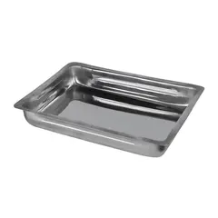 Ταψί Πίτσας/Παστίτσιου INOX 18/c (0.6mm), 34x44x6cm, οικονομικό με χείλος VNX-344406