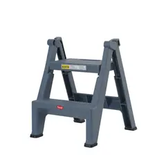 Σκάλα Πλαστική, 2 Σκαλοπάτια, έως 150kg, EN 14183:2003, σκούρο γκρι, Trust - 47.5x51.5x59cm TR.6932/DGY