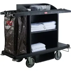 Πλαστικό Καρότσι Καμαριέρας, 152.4x55.9x127cm, Trust TR.5021/BK