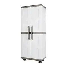 Δίφυλλη Ντουλάπα Άρια Πλαστική με χώρισμα σε ΓΚΡΙ-ΑΝΘΡΑΚΙ Χρώμα. Ελληνικής Κατασκευής 73x44x179h ARIA