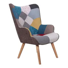 Z.EM143,4 MARON Πολυθρόνα Ύφασμα Patchwork 69x76x97cm