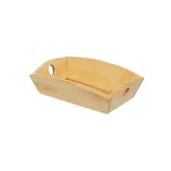 Ξύλινη Ψωμιέρα Βάρκα 20x14.5x6 cm, Ανοιχτό καφέ 000.169/LT