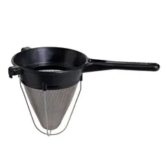 Σουρωτήρι Σινουά Σίτας Exoglass με τριπλό πλέγμα ΙΝΟΧ και ενίσχυση, φ20x22x41cm, 0.45mm, Matfer MF.017360