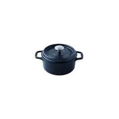 Πυράντοχη κατσαρόλα Cast Iron (μαντέμι), φ18xΥ12.8cm, 1.8Lt, σμαλτωμένος πάτος, με καπάκι, Matfer MF.071518