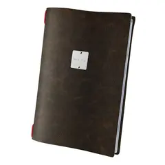 Menu PVC ECO JUTE, καφέ, με 2 διαφάνειες για 8 σελίδες A4 (21x29.7cm), DAG MMA44ZM