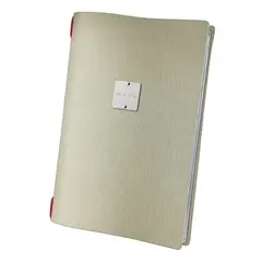 Menu PVC ECO JUTE, λευκό πάγου, με 2 διαφάνειες για 8 σελίδες A4 (21x29.7cm), DAG MMA44WM