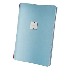 Menu PVC ECO JUTE, μπλε, με 2 διαφάνειες για 8 σελίδες A4 (21x29.7cm), DAG MMA44CM