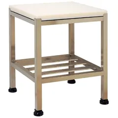 Πάγκοs Ανοξείδωτος με Άσπρη Πλακα Κοπής Πολυαιθυλενίου πάχους 5cm - 60x60x90 cm 000.Π80/WH