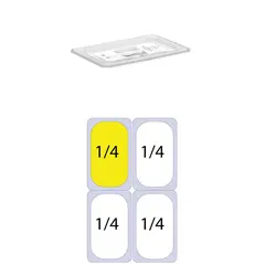 Καπάκι PC για Δοχεία Τροφίμων, GN1/4 (162 x 265mm) PC-GN1/4-LID