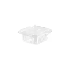 Σκεύος PET Διάφανο Ορθογώνιο 250cc, 9.5x10x3,5cm, με Καπάκι (τιμή για 100 τεμάχια) PET-A1-250CC