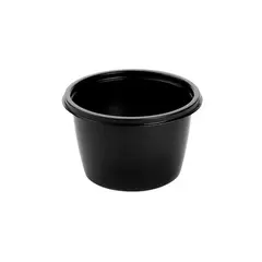 Δοχείο Τροφίμων Στρογγυλό 500ml, Φ13x7cm, PP, Μαύρο  (τιμή για 50 τεμάχια) HOT75116