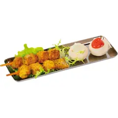 Δισκάκι 19x6,5x1cm, ασημί πλαστικό (τιμή για 50 τεμάχια)  209MBLASHA