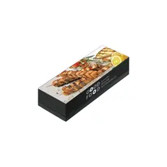 Κουτί μεταλιζέ GOOD FOOD καλαμάκι μικρό, 25x7.5x4.5cm (τιμή για 10 κιλά) 025.03.012