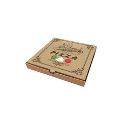 Κουτί Πίτσας Μικροβέλε, σχέδιο Pizza Καφέ, 30x30x4.2cm (τιμή για 100 τεμάχια) /PZ-BR