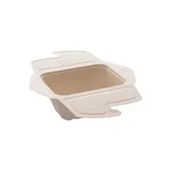 Μπωλ 750ML, με καπάκι, 17x13x7cm, από ζαχαροκάλαμο, Μίας Χρήσης, Μπεζ  (τιμή για 100 τεμάχια) PUL43070240