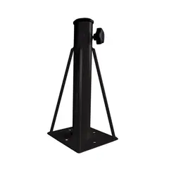 Z.E934,Μ ΒΑΣΗ ομπρέλλας εδάφους Μεταλλική Μαύρη 16,5x16,5 H.36cm