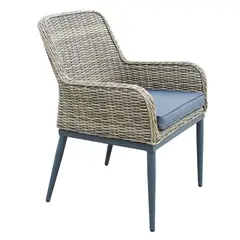 Z.E652 HAVANA Πολυθρόνα ALU - Wicker Grey Brown - Μαξιλάρι Ανθρακί 64x65x85cm