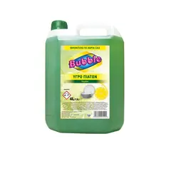 Υγρό Πιάτων 4L με άρωμα Λεμόνι, BUBBLE BU-PL-4LT/GN