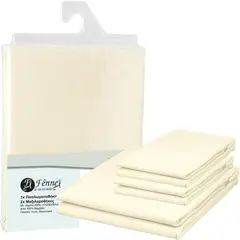 Σετ Μαξ/κη + Παπλωματοθήκη διπλή, 52x72 + 220X240cm, 100% βαμβ. Περκάλι πενιέ, siliconized, 200 κλωστές, εκρού P200-DC2-BR