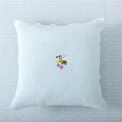 Σετ 2 τμχ Βρεφικές Μαξιλαροθήκες, 100% Βαμβάκι, 48X48cm, Μέλισσα, Σιέλ ZOU-BD-264