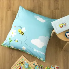 Βρεφική Μαξιλαροθήκη, 100% Βαμβάκι, 80x80cm, Μέλισσα ZOU-BD-206