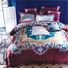 Σετ Μαξ/κες + Σεντόνια διπλά FLAT 235x260cm, 100% βαμβ., 300TC, (60°C), Digital BS-300L-235260-004