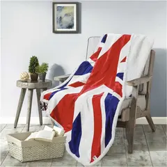 Κουβέρτα καναπέ με γούνα, 190gsm Ming+200gsm sherpa, 130x170cm, fennel BMS390-130170-P005